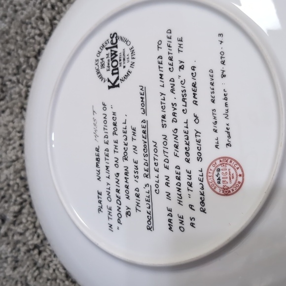 Norman Rockwell Vintage Collectors Plates Rediscovered Women Collection set of 5 - Picture 8 of 11